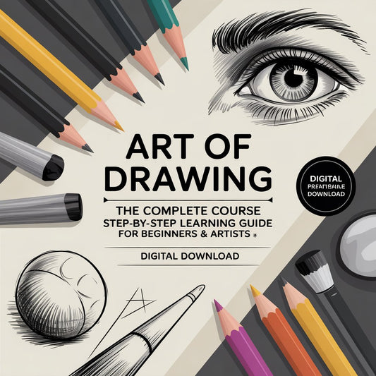 Art Of Drawing – The Complete Course | Step-by-Step Learning Guide for Beginners & Artists | SmartGuide Printable PDF | Digital Download
