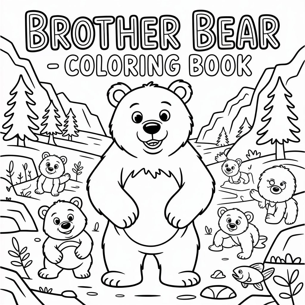 Brother Bear Smart Guide – Forest Adventure Coloring Book (Digital Printable PDF) | SmartGuide