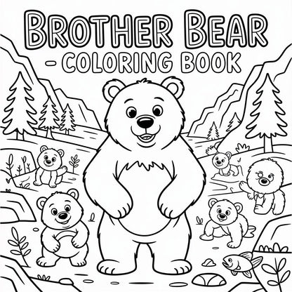Brother Bear Smart Guide – Forest Adventure Coloring Book (Digital Printable PDF) | SmartGuide