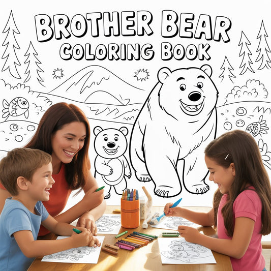 Brother Bear Smart Guide – Forest Adventure Coloring Book (Digital Printable PDF) | SmartGuide
