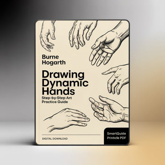 Burne Hogarth – Drawing Dynamic Hands | Step-by-Step Art Practice Guide | SmartGuide Printable PDF | Digital Download