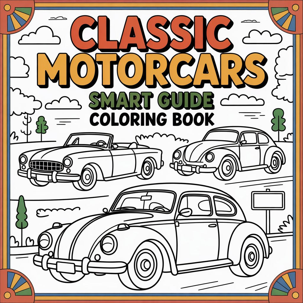 Classic Motorcars Smart Guide Coloring Book – Digital Download | SmartGuide