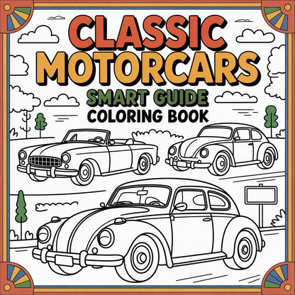 Classic Motorcars Smart Guide Coloring Book – Digital Download | SmartGuide