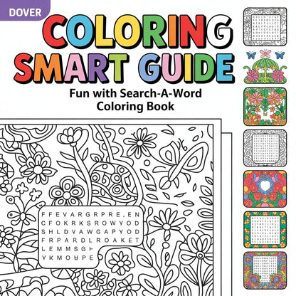 Dover Coloring Smart Guide Book – Fun with Search-a-Word Coloring Book (Digital Download PDF)