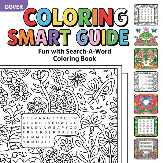 Dover Coloring Smart Guide Book – Fun with Search-a-Word Coloring Book (Digital Download PDF)