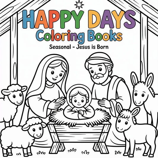 Happy Days Seasonal Smart Guide Coloring Book – Jesus Is Born (Digital Printable PDF) | SmartGuide
