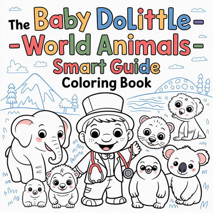 The Baby Dolittle – World Animals Smart Guide Coloring Book (Digital Download | SmartGuide)