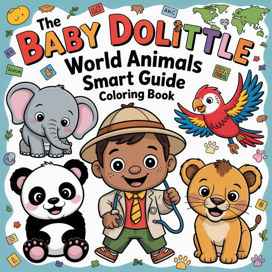 The Baby Dolittle – World Animals Smart Guide Coloring Book (Digital Download | SmartGuide)