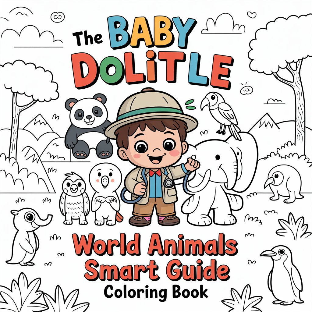 The Baby Dolittle – World Animals Smart Guide Coloring Book (Digital Download | SmartGuide)